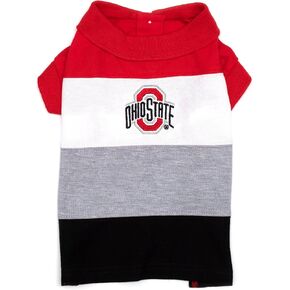 The License House Ohio State Buckeyes Dog Colorblock Polo Tees, Cotton, Breathable Summer Outfit for Puppy Dog, Multicolor - XL in Kuwait