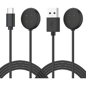 2 Pack USB A+USB C Magnetic Charger Cable for Google Pixel Watch 3 / Pixel Watch 2 Charger, Fast Charging Cable Cord Magnetic Dock Stand for Pixel 2/3 (Black/Black) in Saudi Arabia