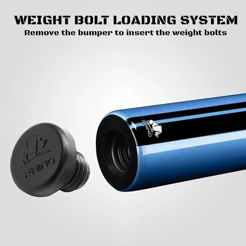 RHINO Nebula 2 Pool Cue - عمود من ألياف الكربون الممتازة ومؤخرة مركبة. طرف كريستال تايم، تصميم مستدق احترافي. 3/8-8 مفصل، غلاف رياضي. جديلة تجمع منخفضة الانحراف in Kuwait