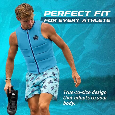 6@t41 Slalom Water Ski Competition Vest – Padded Life Jacket for Slalom & Trick Skiing with Maximum Movement Design, Jacket High-Performance Fit in Kuwait