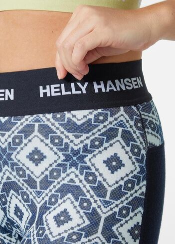 بنطال Helly-Hansen النسائي LIFA Merino متوسط ​​الوزن ذو طبقة أساسية برسومات جرافيكية in Kuwait