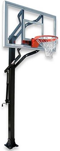First Team Challenger Turbo Steel-Glass In Ground Adjustable Basketball System44; Purple in Saudi Arabia