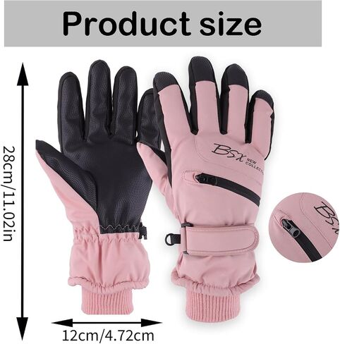 Winter Ski Snow Gloves Women Men Water-Repellent Snowboarding Gloves Touch Screen Snow Glove for Cold Weather in Saudi Arabia