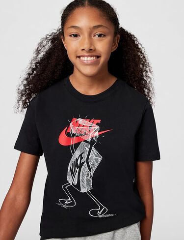 Nike Unisex Big Kids' Sportswear Club Futura Shoebox T-Shirt - Boys and Girls in Saudi Arabia