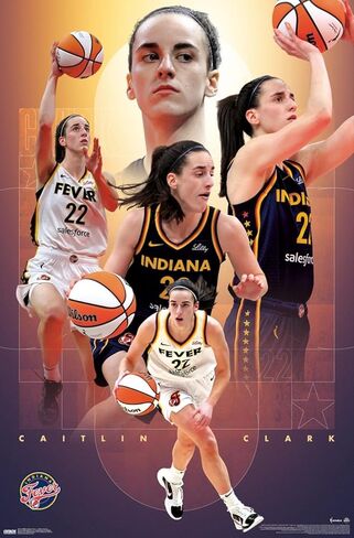 Trends International WNBA Indiana Fever - Caitlin Clark 25 Wall Poster, 19L x 13W, Premium Unframed Version in Saudi Arabia