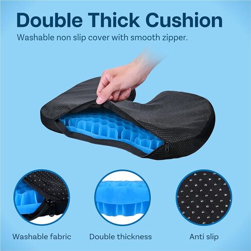 MMOBIEL Anti-Slip Kayak Seat Cushion Waterproof Kayak Gel Seat Cushion – Portable Sit in for Kayak, Boat, Canoe, Rowing etc. – Pressure Relief & Comfort Seat Cushion - Kayak in Saudi Arabia
