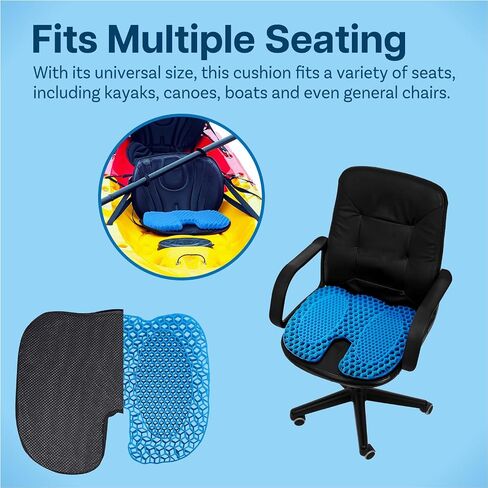 MMOBIEL Anti-Slip Kayak Seat Cushion Waterproof Kayak Gel Seat Cushion – Portable Sit in for Kayak, Boat, Canoe, Rowing etc. – Pressure Relief & Comfort Seat Cushion - Kayak in Saudi Arabia