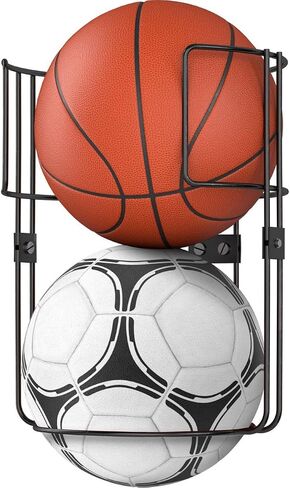 Wall-Mounted Sports Ball Holder Rack Durable Vertical Organizer for Basketballs, Soccer Balls, Volleyballs Heavy-Duty Metal Storage for Garage, Gym, Kids’ Room Space-Saving | Organizador de Balones in Saudi Arabia