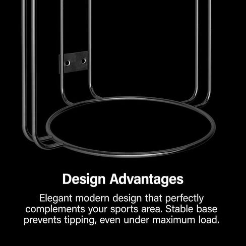Wall-Mounted Sports Ball Holder Rack Durable Vertical Organizer for Basketballs, Soccer Balls, Volleyballs Heavy-Duty Metal Storage for Garage, Gym, Kids’ Room Space-Saving | Organizador de Balones in Saudi Arabia