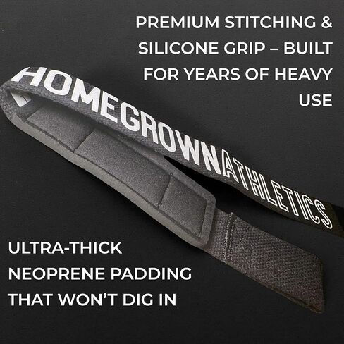 Weight Lifting Straps – 22" Padded Deadlift Wrist Straps (Pair) – Heavy-Duty Cotton Lifting Straps for Powerlifting, Gym & Strength Training in Kuwait