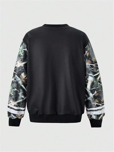 OYOANGLE Girl's Number Graphic V Neck Sweatshirts Y2K Camo Jersey Shirts Trendy Fall Loose Pullover Tops in Saudi Arabia