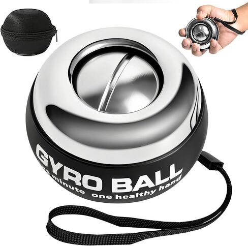 Vollmetal Gyroball Wrist Exerciser Ball Auto Start 5 Level Resistance Gyroscopic Forearm Trainer Arm Strengthening Arm Finger Wrist in Saudi Arabia