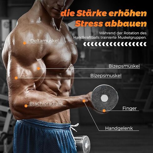Vollmetal Gyroball Wrist Exerciser Ball Auto Start 5 Level Resistance Gyroscopic Forearm Trainer Arm Strengthening Arm Finger Wrist in Saudi Arabia