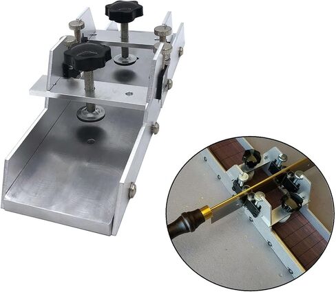 Guitar Fret Slotting Miter Box with Clamps, Aluminum Alloy Guitar Luthiers Making Repair Tools for Guitar Necks Fretboards Parts in Saudi Arabia
