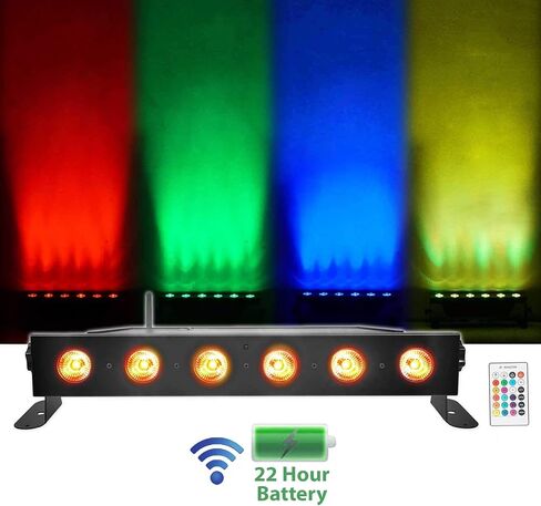 Rockville (2) Best Strip 60 Black Rechargeable Wash Light Bars w/Wireless DMX in Saudi Arabia
