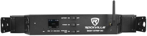 Rockville (2) Best Strip 60 Black Rechargeable Wash Light Bars w/Wireless DMX in Saudi Arabia