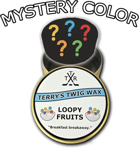 Terry's Twig Wax - Loopy Fruits *Mystery Color* (Extra Grip Hockey Stick Wax) for Hockey Blades, Increased Puck Control, Stick Tricks Michigan, Water Resistant in Saudi Arabia