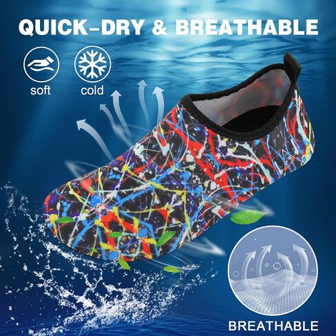 Water Shoes for Women Men Aqua Socks Swim Surf Beach Barefoot Yoga Travel Camping Boat Accessories Quick-Dry Non Slip Adult in Saudi Arabia
