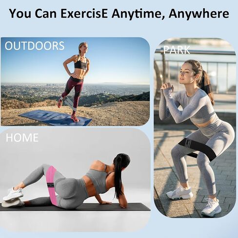 Resistance Bands Sets, Portable Exercise Loops for Legs and Hip, 3 Resistance Level Workout Weight Bands with Non-Slip Design, Workout Flexbands for Home Gym Office Yoga Pilates in Saudi Arabia