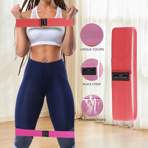 Resistance Bands Sets, Portable Exercise Loops for Legs and Hip, 3 Resistance Level Workout Weight Bands with Non-Slip Design, Workout Flexbands for Home Gym Office Yoga Pilates in Saudi Arabia