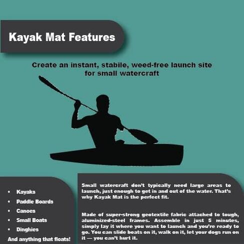 Kayak Mat - Premium Watercraft Launch Pad - Durable Geotextile & Aluminized Steel Frame in Saudi Arabia
