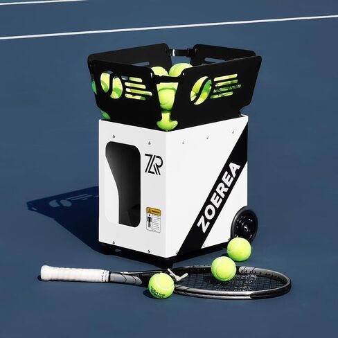 Portable Tennis Ball Machine (30lbs) - Dual Motor for TopSpin and Backspin, 120+ Balls, Max 80MPH, 6+ Hours Play with External Lithium Battery, Remote & APP Control (Not Included Ball) in Saudi Arabia