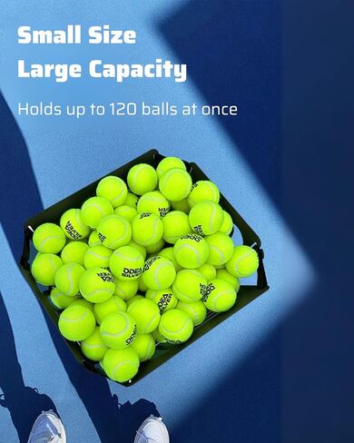 Portable Tennis Ball Machine (30lbs) - Dual Motor for TopSpin and Backspin, 120+ Balls, Max 80MPH, 6+ Hours Play with External Lithium Battery, Remote & APP Control (Not Included Ball) in Saudi Arabia