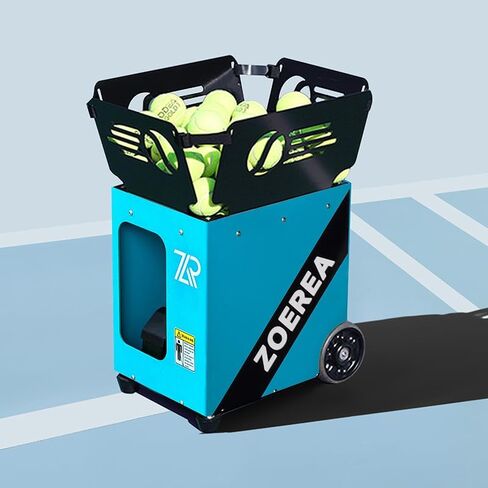 Portable Tennis Ball Machine (30lbs) - Dual Motor for TopSpin and Backspin, 120+ Balls, Max 80MPH, 6+ Hours Play with External Lithium Battery, Remote & APP Control (Not Included Ball) in Saudi Arabia