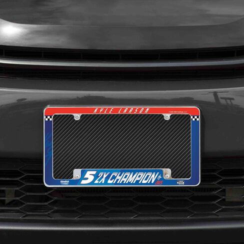 Rico Industries NASCAR Racing Kyle Larson 2025 NASCAR Cup Series Champion 12" x 6" كروم في جميع أنحاء إطار لوحة ترخيص السيارات للسيارة/الشاحنة/سيارات الدفع الرباعي in Saudi Arabia