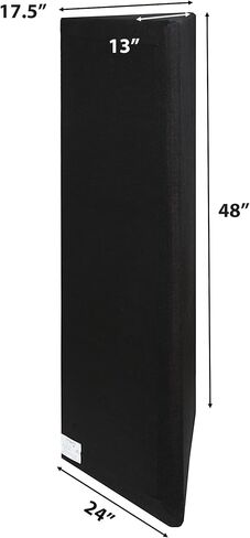 ATS Acoustics Corner Bass Trap، نطاق التردد المنخفض، NRC 1.40، 24 بوصة × 48 بوصة × 13 بوصة (أسود) in Kuwait