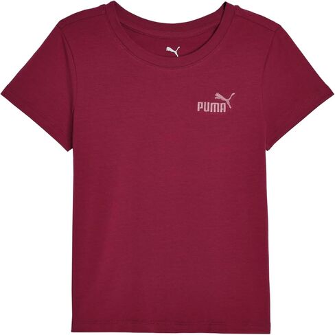 Puma Girls' Foundations Core Logo T-Shirt, Slim Fit, Baby Tee Silhouette in Saudi Arabia