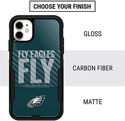 ملصق Skinit متوافق مع هاتف OtterBox Commuter iPhone 11 - تصميم شعار فريق NFL Philadelphia Eagles مرخص رسميًا in Saudi Arabia