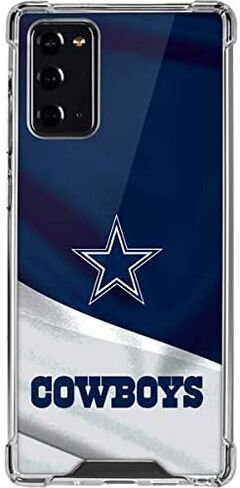 حافظة هاتف Skinit الشفافة متوافقة مع هاتف Galaxy Note20 5G - تصميم NFL Dallas Cowboys المرخص رسميًا in Saudi Arabia