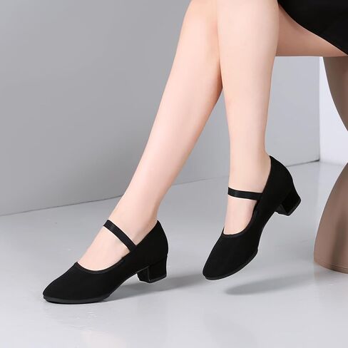 Women's Ballroom Dance Shoes Elastic Band Suede Sole Professional Modern Salsa Latin Teaching Practice in Saudi Arabia