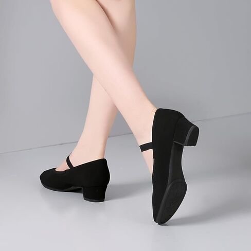 Women's Ballroom Dance Shoes Elastic Band Suede Sole Professional Modern Salsa Latin Teaching Practice in Saudi Arabia