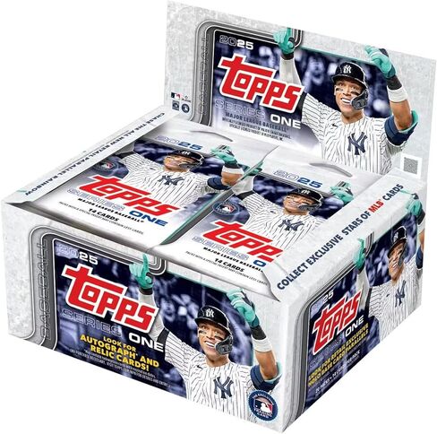 2025 Topps Series 1 بطاقة تجارة البيسبول MLB Retail 20 Pack Box in Kuwait