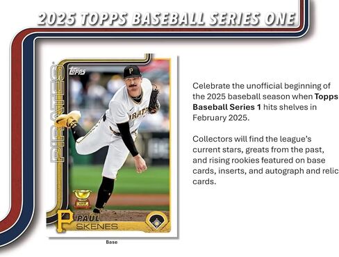 2025 Topps Series 1 بطاقة تجارة البيسبول MLB Retail 20 Pack Box in Kuwait