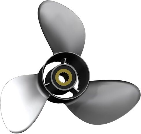 Upgrade Stainless Steel Outboard Propeller Boat Prop Replacement for Yamaha 50-130HP/Suzuki 50-140HP 15 Tooth 4 1/4" Gearcase, RH in Saudi Arabia
