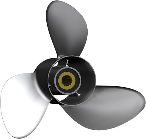 Upgrade Stainless Steel Outboard Propeller Boat Prop Replacement for Yamaha 50-130HP/Suzuki 50-140HP 15 Tooth 4 1/4" Gearcase, RH in Saudi Arabia