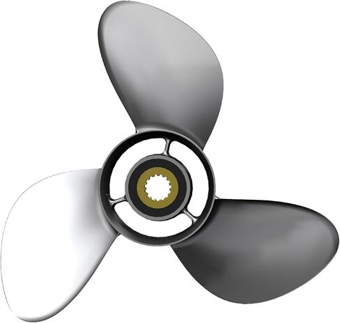 Upgrade Stainless Steel Outboard Propeller Boat Prop Replacement for Yamaha 50-130HP/Suzuki 50-140HP 15 Tooth 4 1/4" Gearcase, RH in Saudi Arabia