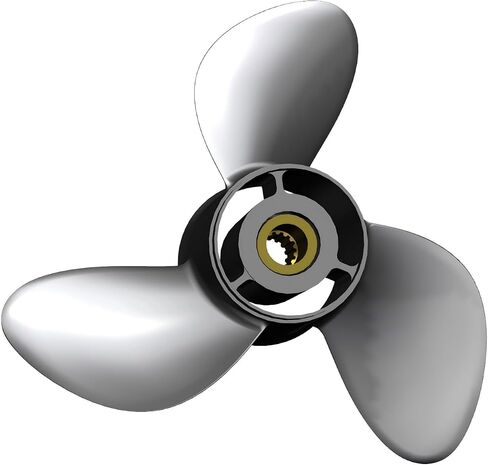 Upgrade Stainless Steel Outboard Propeller Boat Prop Replacement for Yamaha 50-130HP/Suzuki 50-140HP 15 Tooth 4 1/4" Gearcase, RH in Saudi Arabia