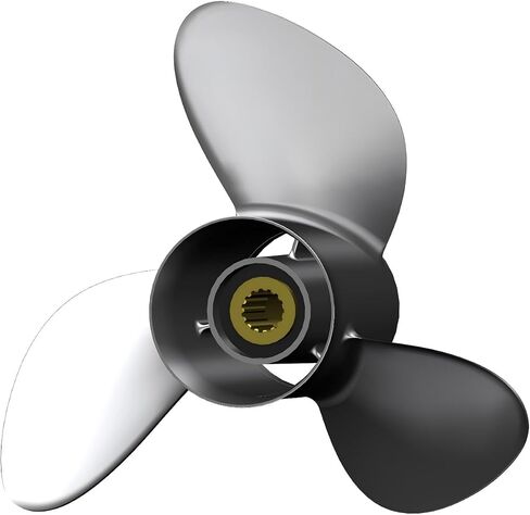 Upgrade Stainless Steel Outboard Propeller Boat Prop Replacement for Yamaha 50-130HP/Suzuki 50-140HP 15 Tooth 4 1/4" Gearcase, RH in Saudi Arabia