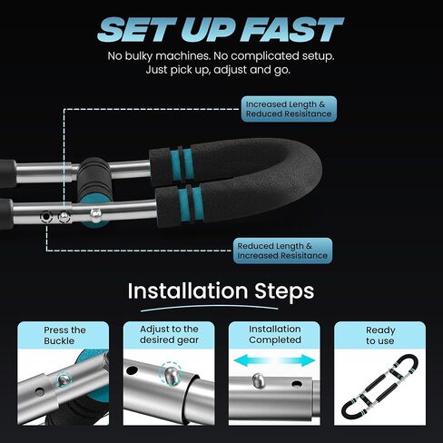 Professional Twister Arm Trainer – Adjustable Chest & Arm Workout Equipment for Men & Women, Spring Resistance Fitness Exerciser for Home Gym, Shoulder & Upper Body Strength Training Machine in Saudi Arabia