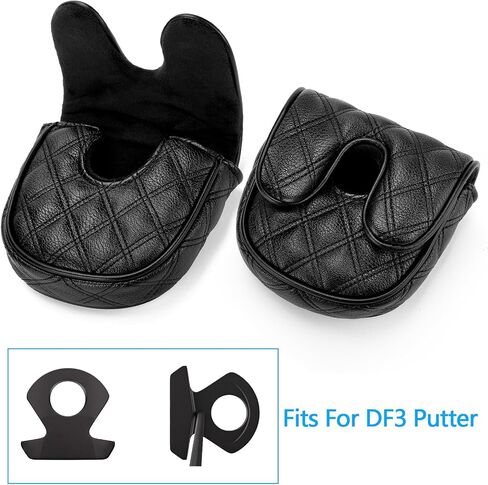 Skull and Crossbones Golf Club Skeleton Mallet Putter Cover Fits for DF3 Putters Center Shaft Magnetic Closure Synthetic PU Leather Headcover in Saudi Arabia