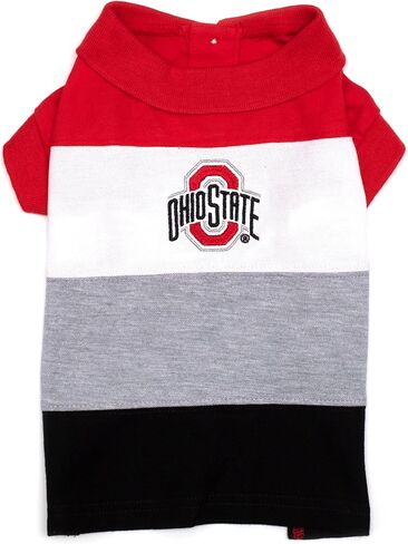 The License House Ohio State Buckeyes Dog Colorblock Polo Tees, Cotton, Breathable Summer Outfit for Puppy Dog, Multicolor - XL in Saudi Arabia