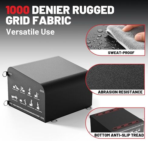 PAPABABE Hip Thrust Bench, Glute Box for Hip Strength, Multi-Functional Angled Glute Box with Anti-Slip Tread, Hip Thrust Machine at Home Gym for Glute Bridge, Core & Ab Workout Strength Training in Saudi Arabia