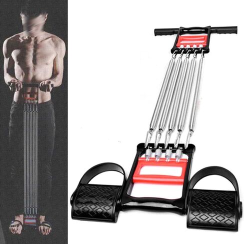3-in-1 Spring Chest Expander, Chest Workout Equipment with 5 Springs, Freely Disassembled for Muscle Expansion, Arm Strength Training, Abdominal Exercise, Home Fitness in Saudi Arabia