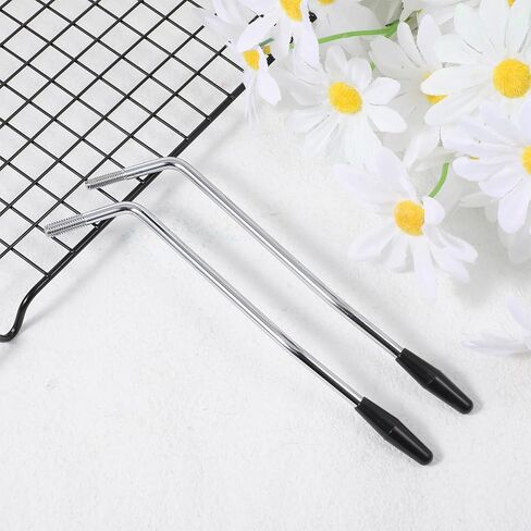 2Pcs 6mm & 5mm Whammy Bar Thread Tremolo Arm Electric Guitar Tremolo Arm Whammy Bar with Tip Metal Single Tremolos Arms (Silver) in Kuwait