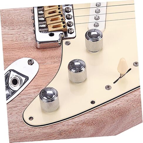 Hemoton 3pcs Chrome Finish Aluminum Alloy Control Knobs for Electric Bass Guitar Volume Tone Durable Replacement Parts for Guitar and in Saudi Arabia