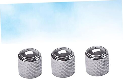 Hemoton 3pcs Chrome Finish Aluminum Alloy Control Knobs for Electric Bass Guitar Volume Tone Durable Replacement Parts for Guitar and in Saudi Arabia